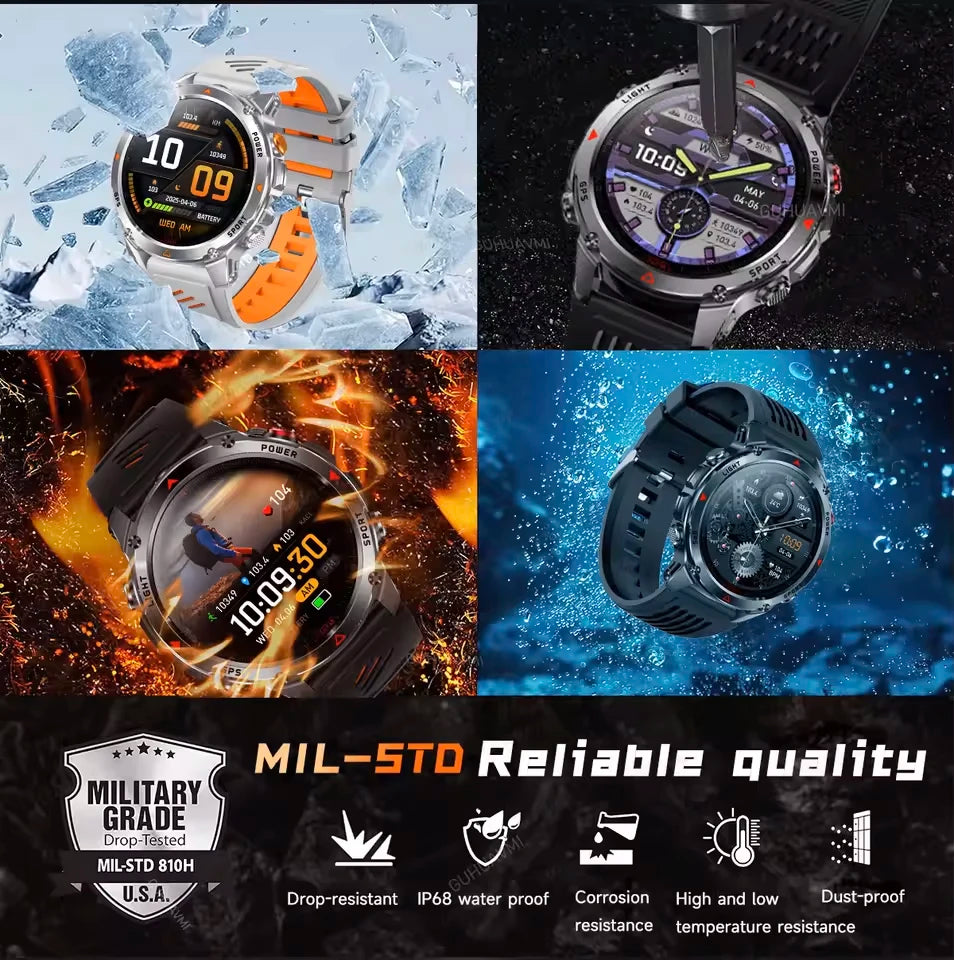 Forerunner 570 GPS Smart Watch 3ATM Waterproof  AMOLED Screen MULTI-BAND GNSS Compass Altimeter Flashlight Sports Smartwatch Men ZEIL